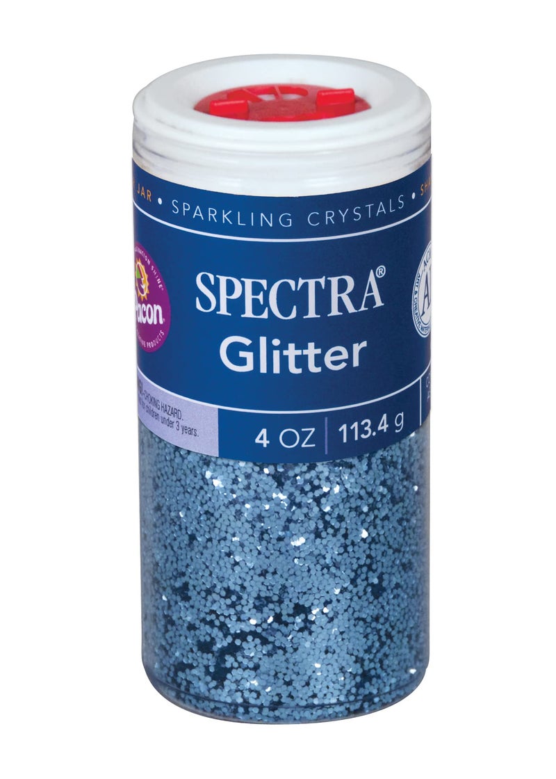 Spectra Arts & Crafts Glitter, Sky Blue, 4 oz, 1 Jar - Image 1